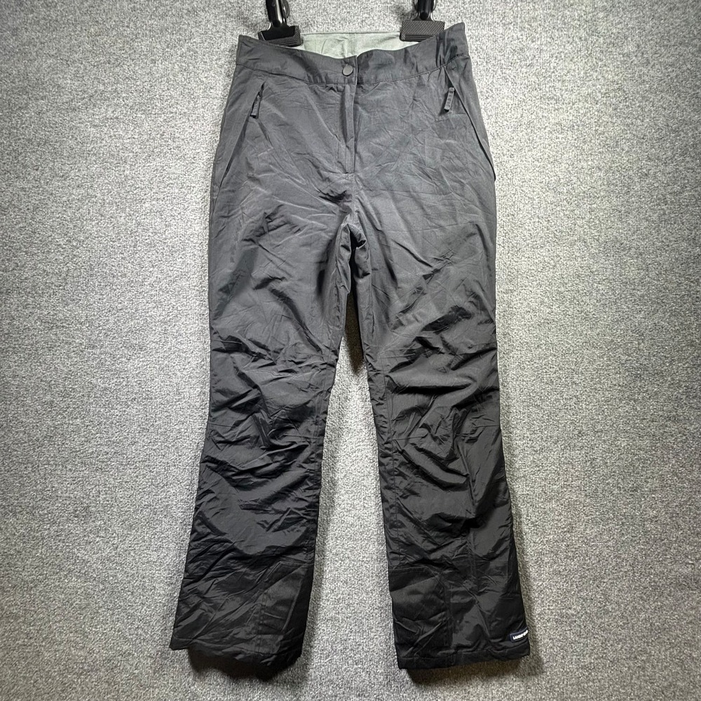 Lands' End Snow Pants Women Medium Tall Black Insulated Winter Outdoor High Rise